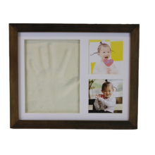 High quality wholesale custom Wood frame Safe use baby handprint kit frame for decoration